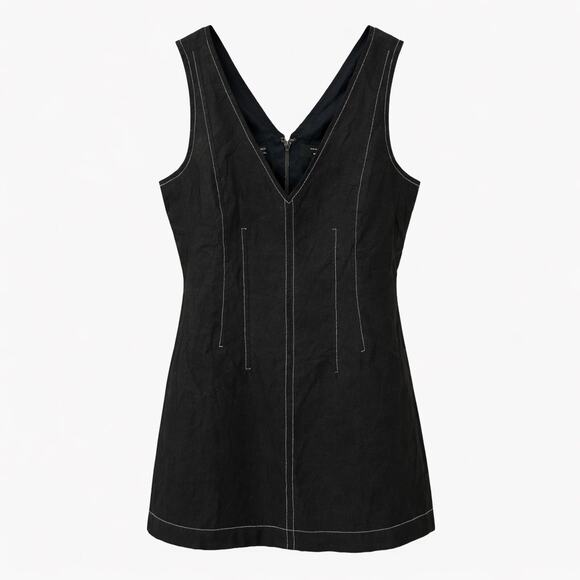 Banana Republic Dresses & Skirts - Banana Republic Linen Blend Black V- Neck Sheath Dress Above Knee Women’s 10